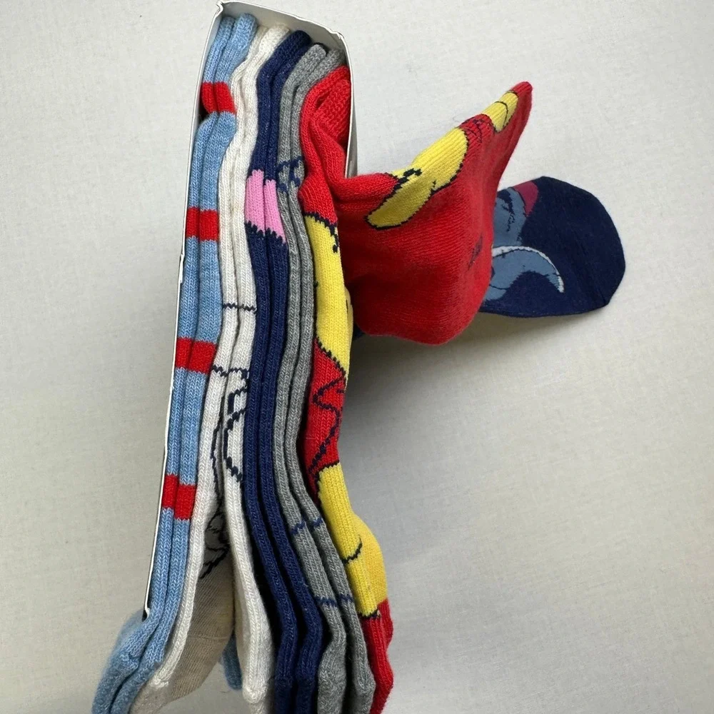 Disney 10 Pair Low Cut Socks Winnie‎ The Pooh Kids 4-10 Pack